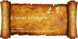 Liptay Vilibald névjegykártya